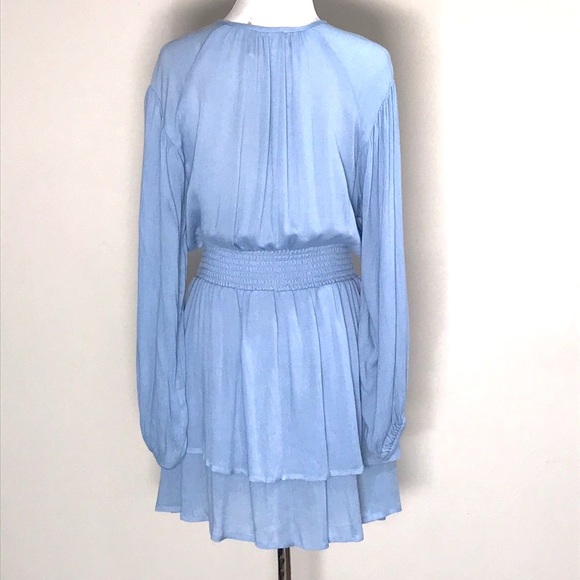Style Rack Women’s Baby Blue Long Sleeve Blouson Mini Dress Size Small - Picture 5 of 8